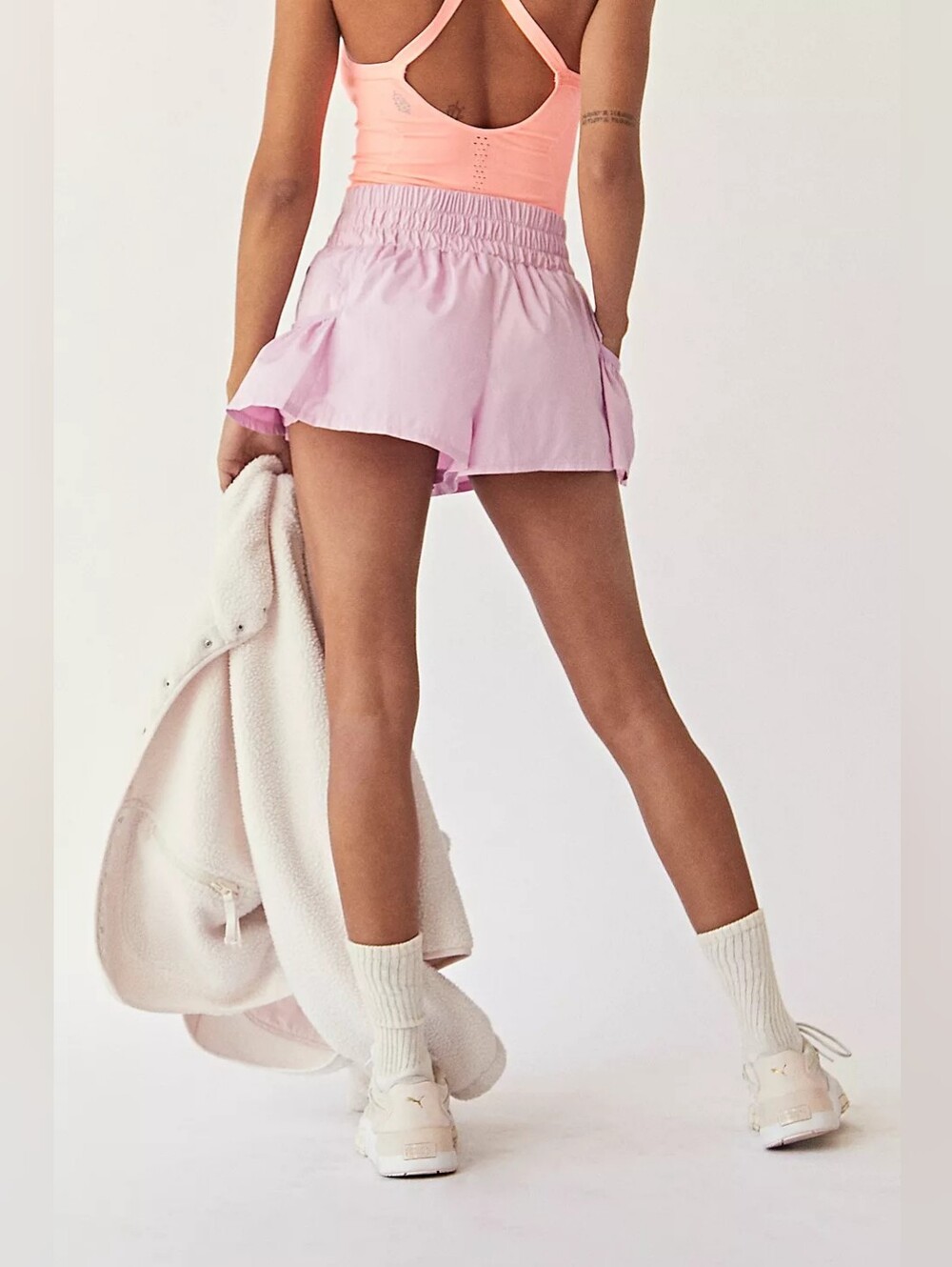 FP Movement Free People Get Your Flirt On Shorts Peony Pink Size Medium - Picture 14 of 15